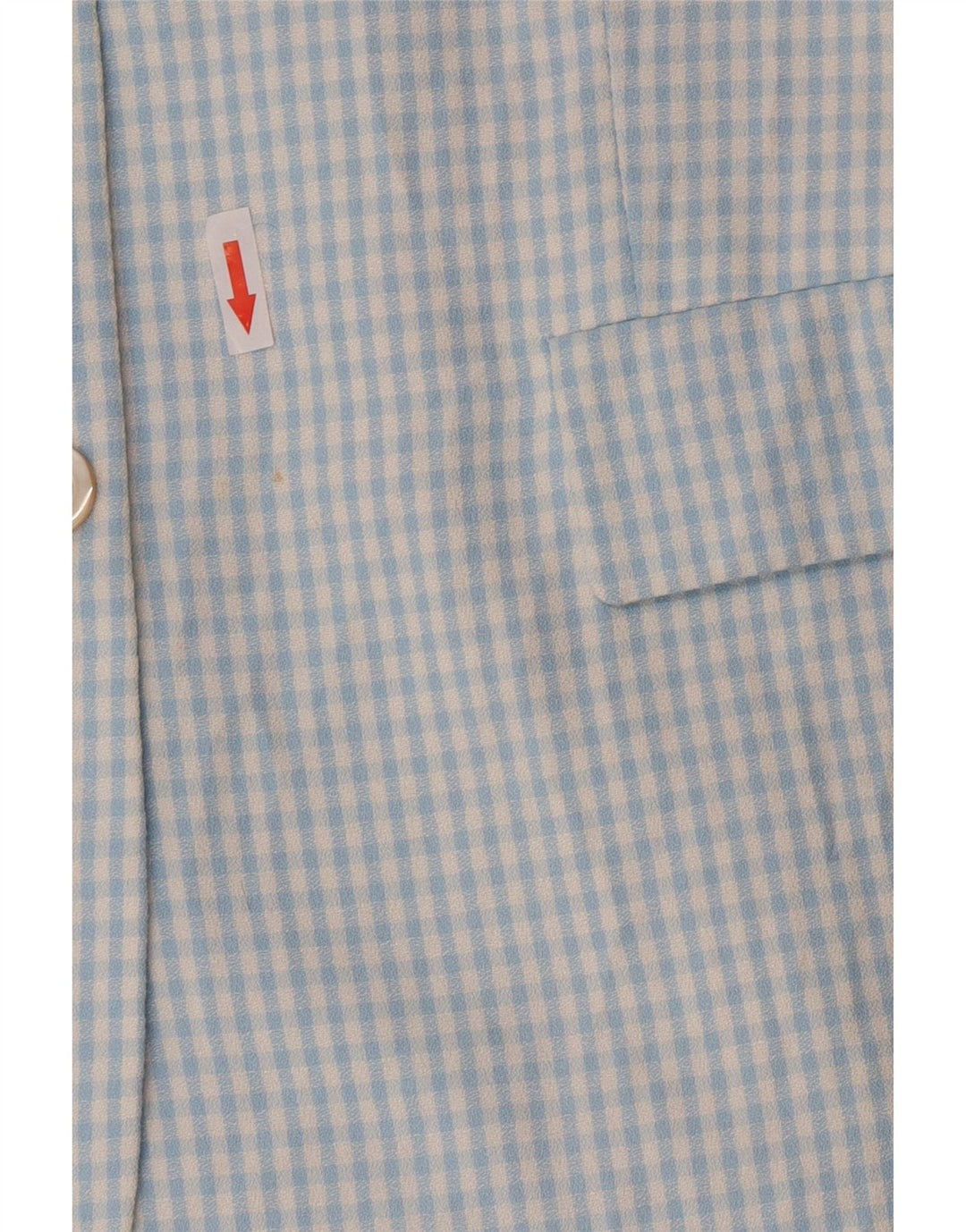 Vintage Kvinders 3-knap 2-delt sæt IT 46 Large Blue Gingham Viscose
