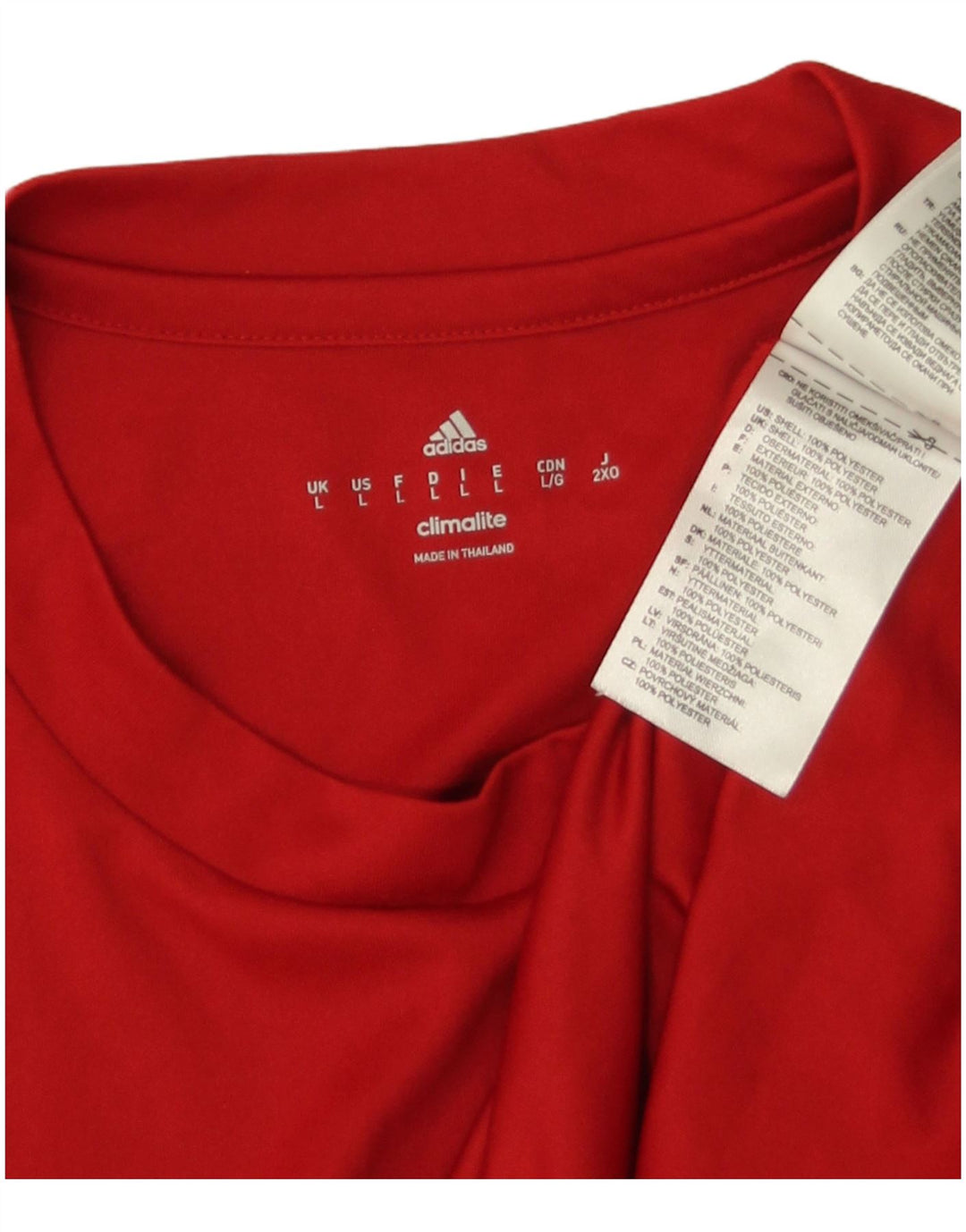 Adidas Herre Climalite T-Shirt Top Stor Rød Polyester