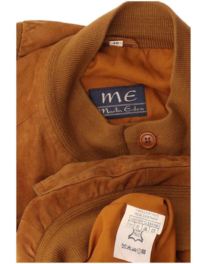 Martin Eden Herre Ruskind Bomber Jacket IT 48 Medium Brun Læder