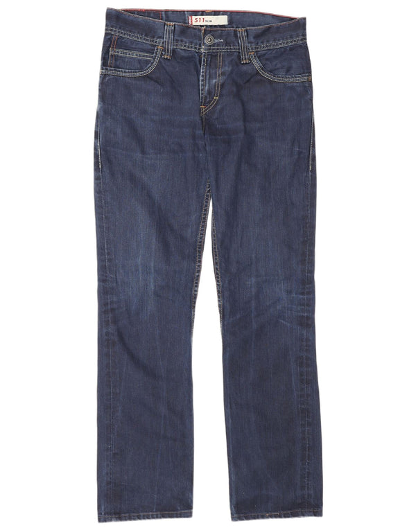 Levi's Herre 511 Slim Jeans W33 L34 Blå Bomuld