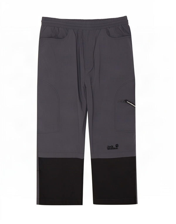Jack Wolfskin Pige Capri Bukser 15-16 år W28 L20 Grå Colourblock