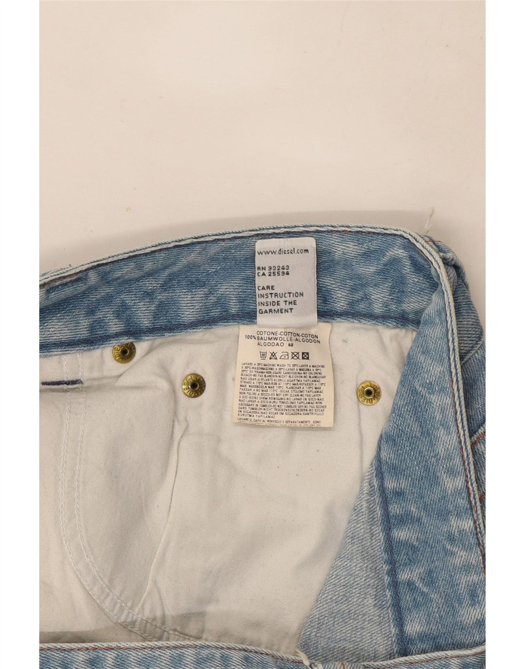 Diesel Dame Bootcut Jeans W32 L34 Blå Bomuld
