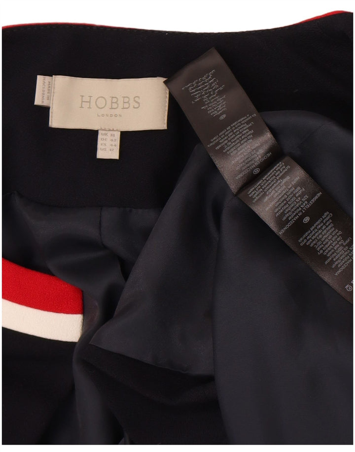Hobbs Womens Crop 3/4-ærmet blazerjakke UK 16 Large Navy Blue