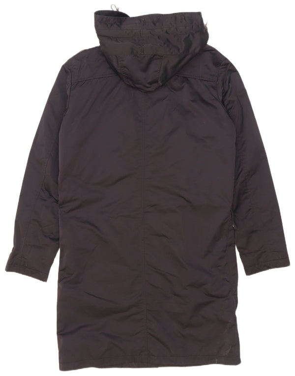 Zara Herre hættepolstret frakke UK 38 Medium Navy Blue Polyester
