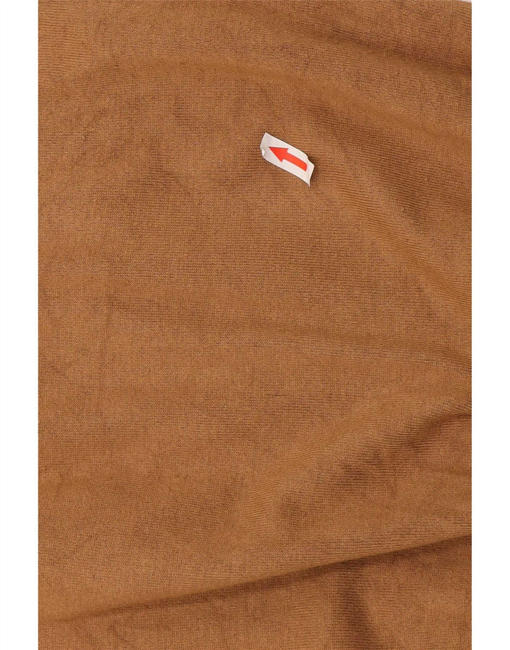 Zara Herre Boat Neck Jumper Sweater Medium Beige Viscose