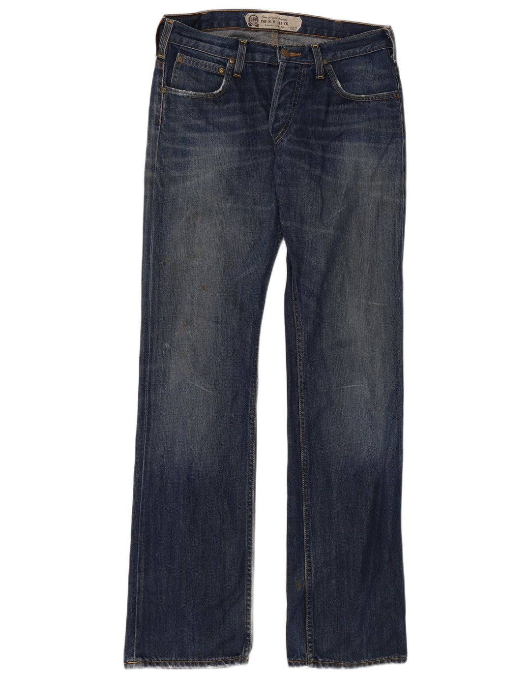 LEE Herre Knox Straight Jeans W32 L34 Marineblå Bomuld