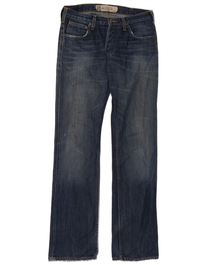 LEE Herre Knox Straight Jeans W32 L34 Marineblå Bomuld