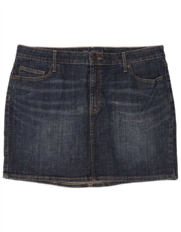Levi's Dame Mini Denim Nederdel US 16 XL W36 Blå Bomuld