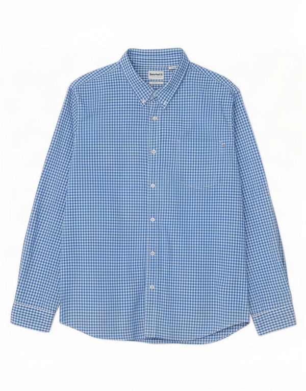Timberland Herre Regular Fit skjorte 3XL Blue Gingham Cotton