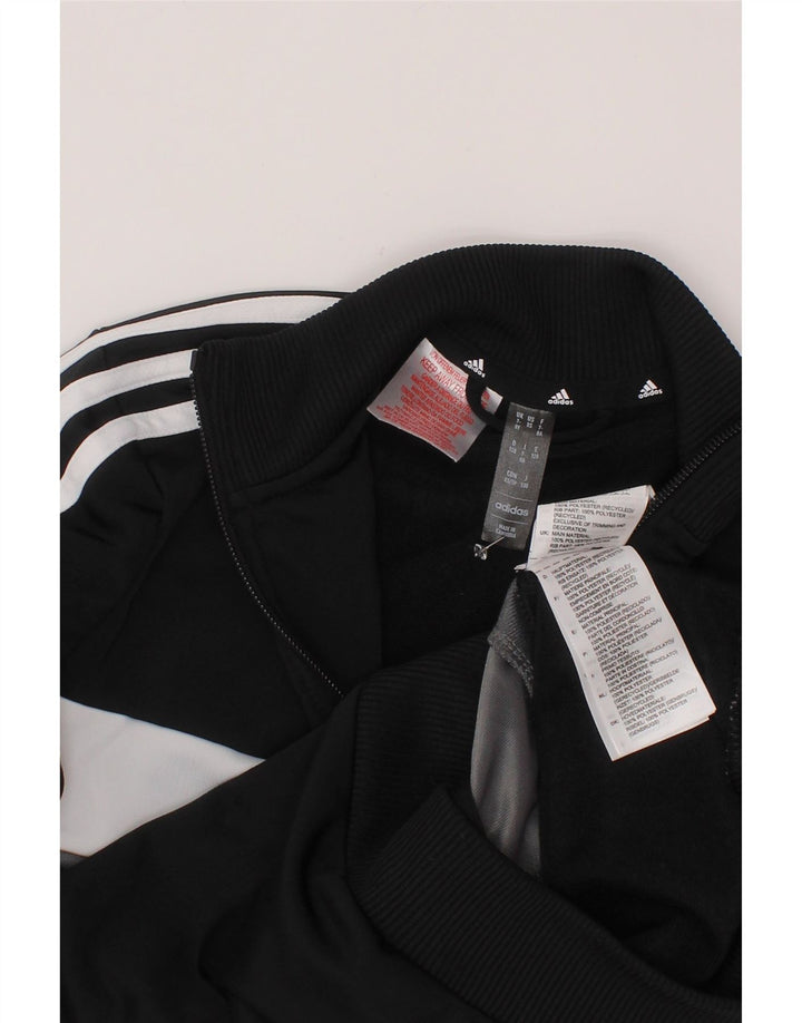 ADIDAS Træningsdragt til drenge Topjakke 7-8 år Sort Colourblock Polyester