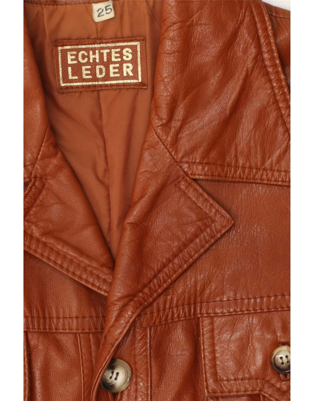 Vintage herre læderjakke UK 38 Medium Brown