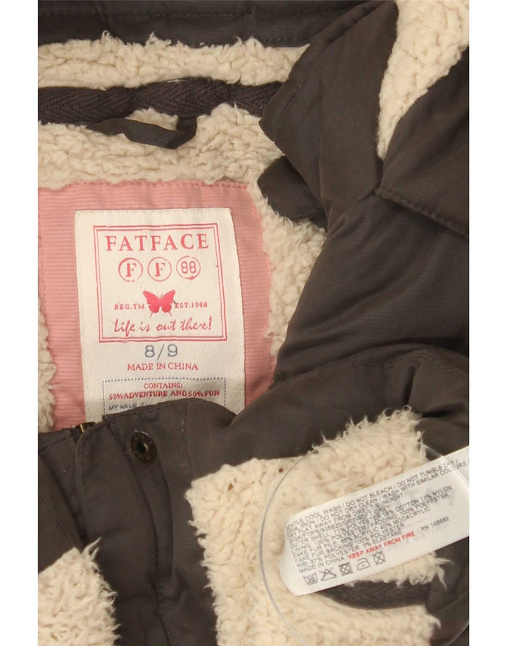 Fat Face Piger Polstret Hættejakke 8-9 År Brun Polyester