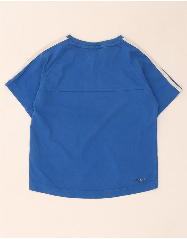 Adidas Boys Climalite T-Shirt Top 7-8 år Blå Bomuld