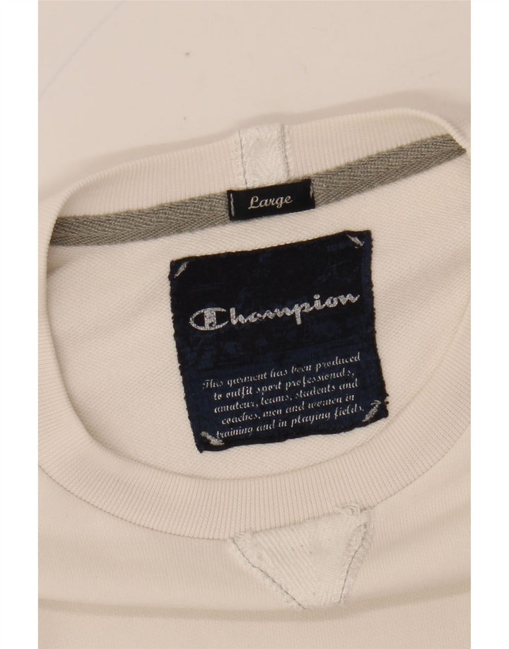 CHAMPION Herre Grafisk Sweatshirt Jumper Large White