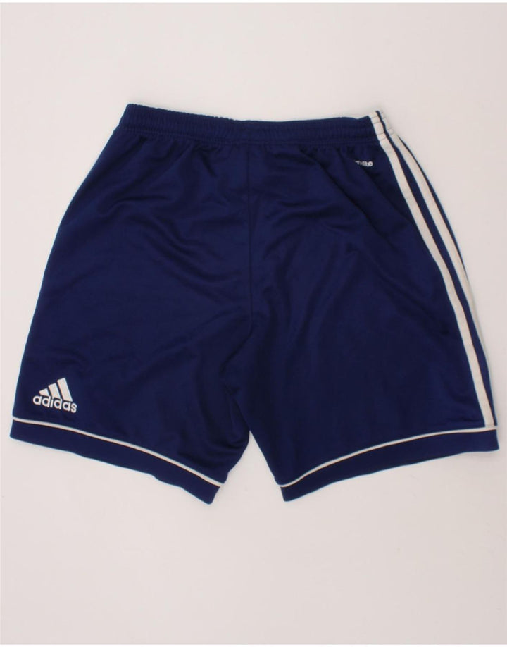 ADIDAS Boys Climalite Sport Shorts 13-14 Years  Navy Blue Polyester Vintage Adidas and Second-Hand Adidas from Messina Hembry 