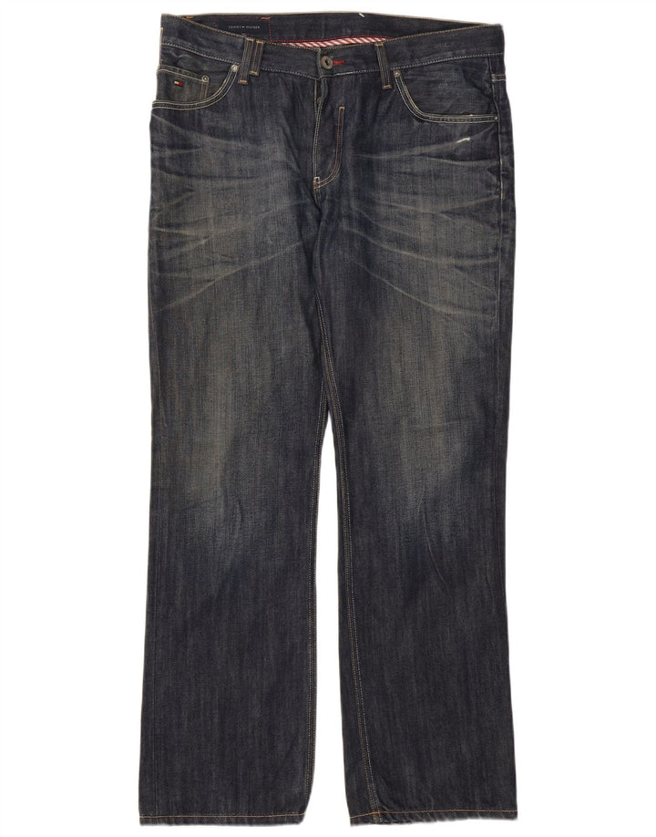 Tommy Hilfiger Herre Straight Jeans W36 L32 Blå Bomuld