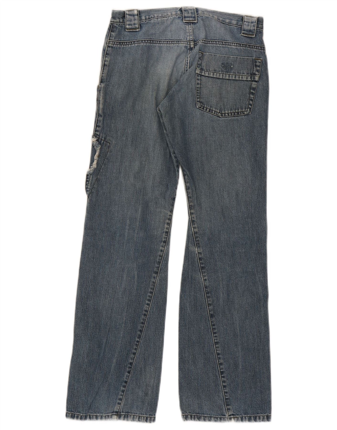 Armani Junior Piger Løse Jeans 10-11 År W26 L28 Blå Patchwork
