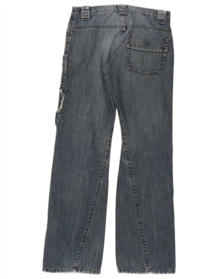 Armani Junior Piger Løse Jeans 10-11 År W26 L28 Blå Patchwork