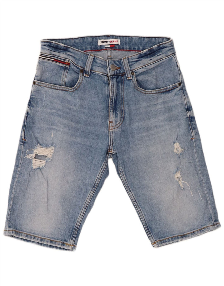 TOMMY HILFIGER Distressed denimshorts til mænd W29 Small Blue