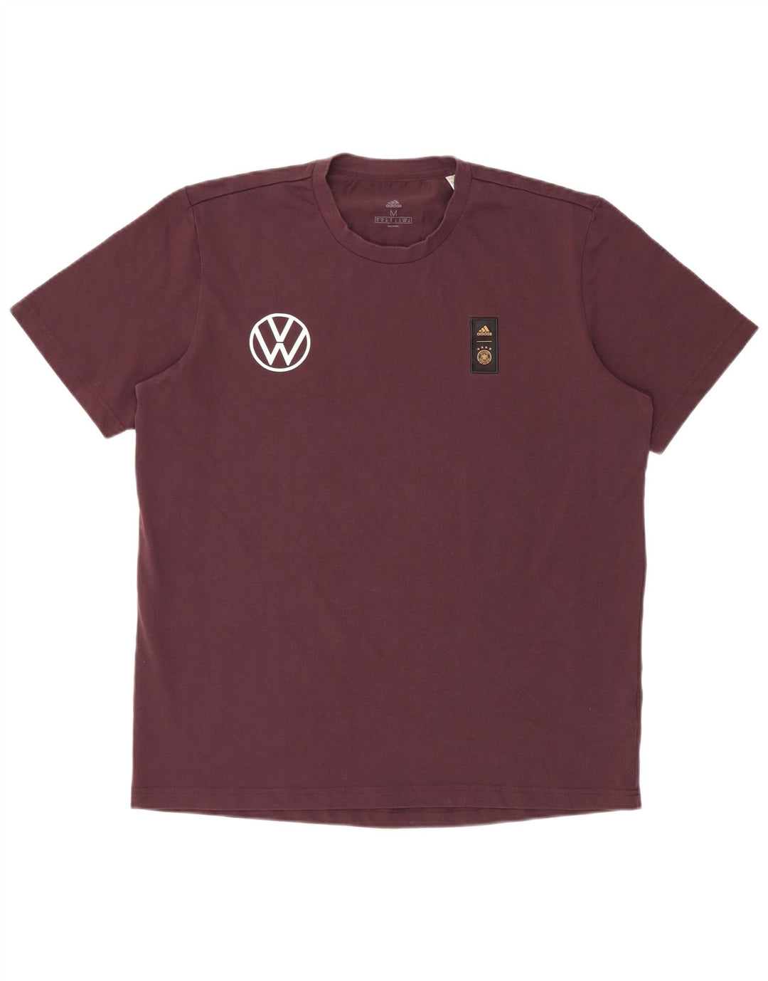 Adidas Herre grafisk T-shirt Top Medium Bourgogne bomuld
