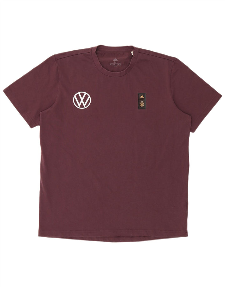 Adidas Herre grafisk T-shirt Top Medium Bourgogne bomuld