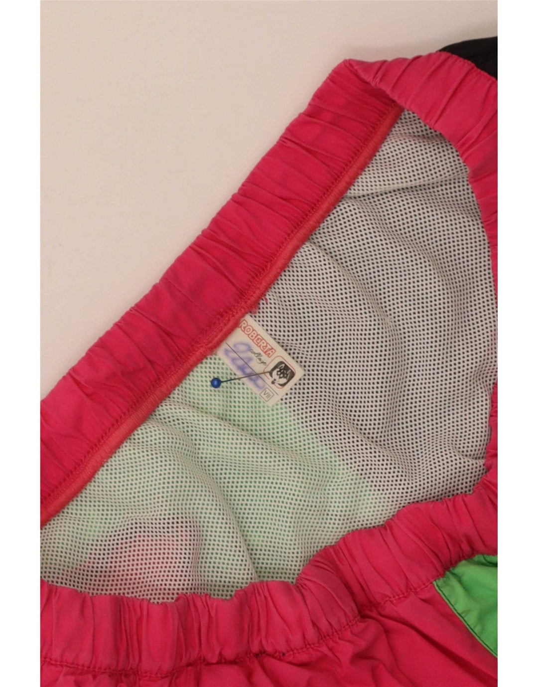 Vintage svømmeshorts til kvinder UK 14 Medium Flerfarvet Colourblock
