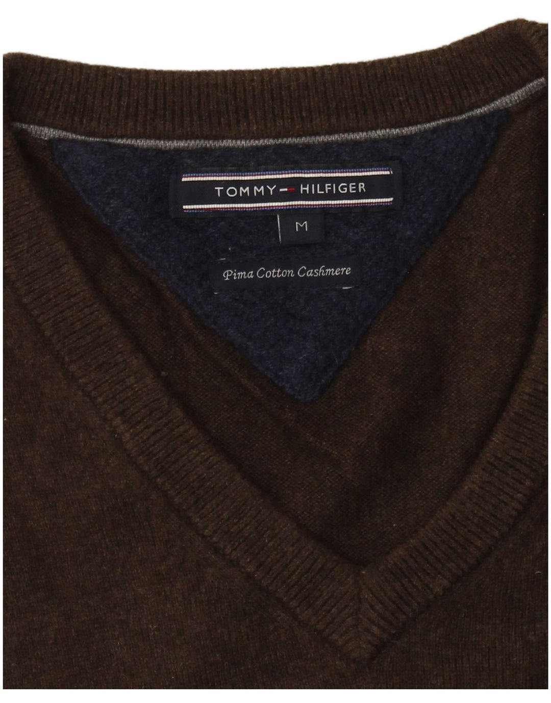 Tommy Hilfiger Herre V-hals sweater Medium Brun Bomuld