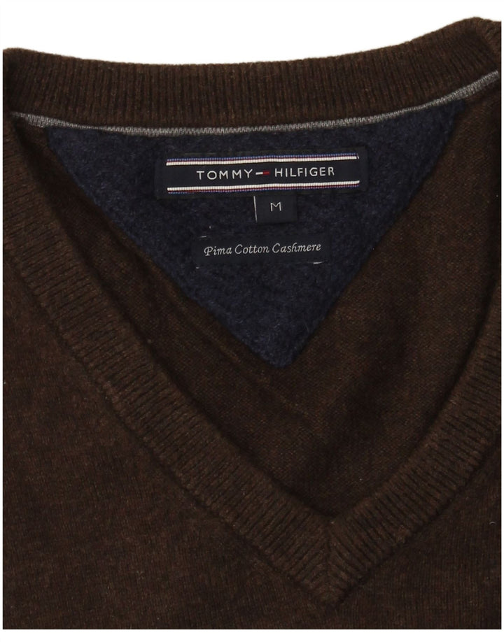 Tommy Hilfiger Herre V-hals sweater Medium Brun Bomuld