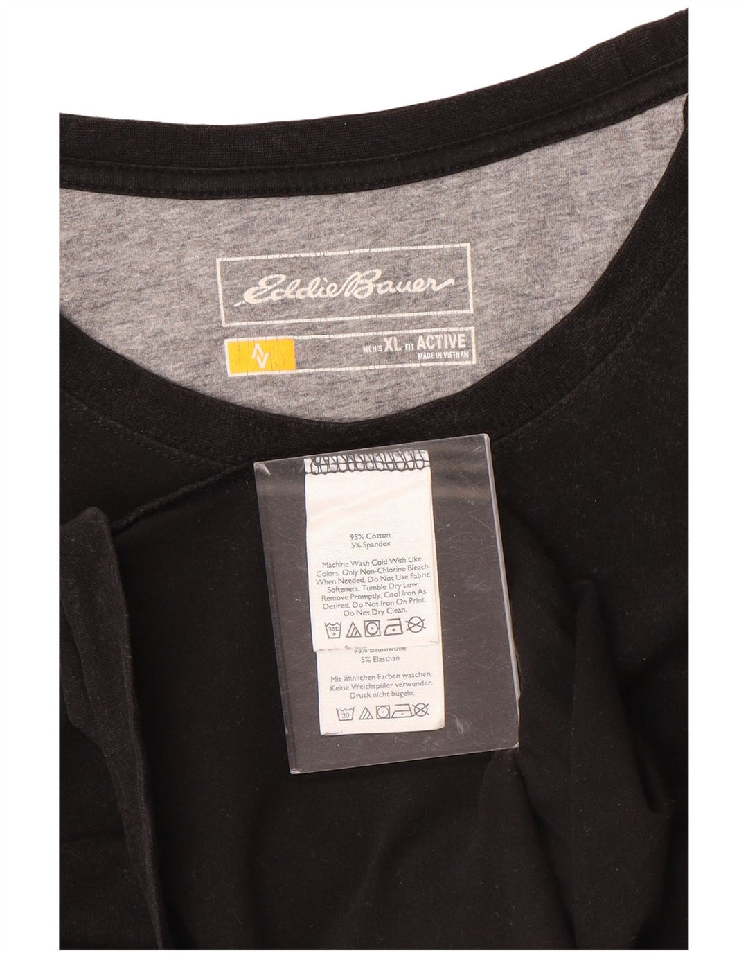 Eddie Bauer Herre Active T-Shirt Top XL Sort Bomuld
