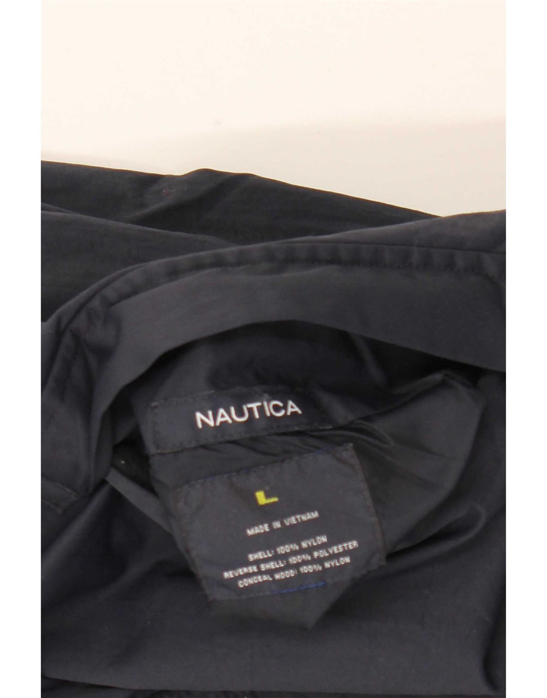 Nautica Herre Hætte Vendbar Jakke UK 40 Large Navy Blue Nylon