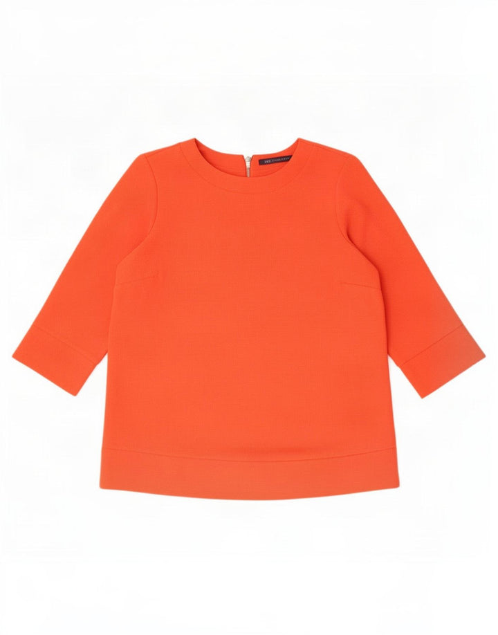 Marks & Spencer Dame Top 3/4 ærme UK 12 Medium Orange Polyester