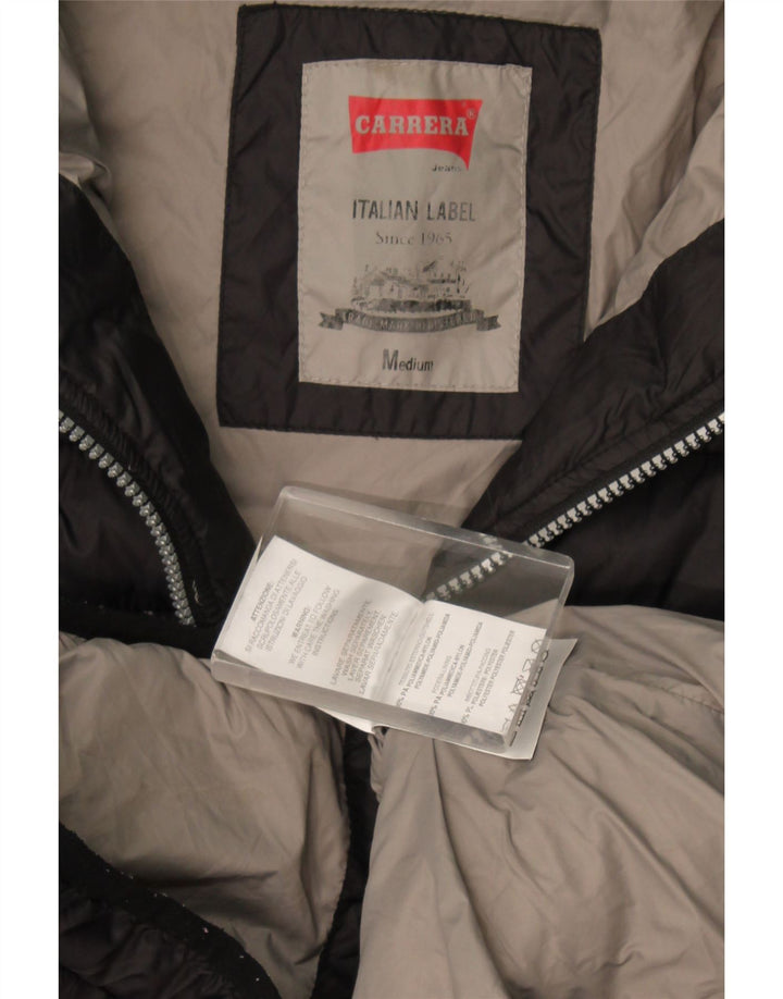 Carrera Herre hættepolstret jakke UK 38 Medium Sort Polyamid