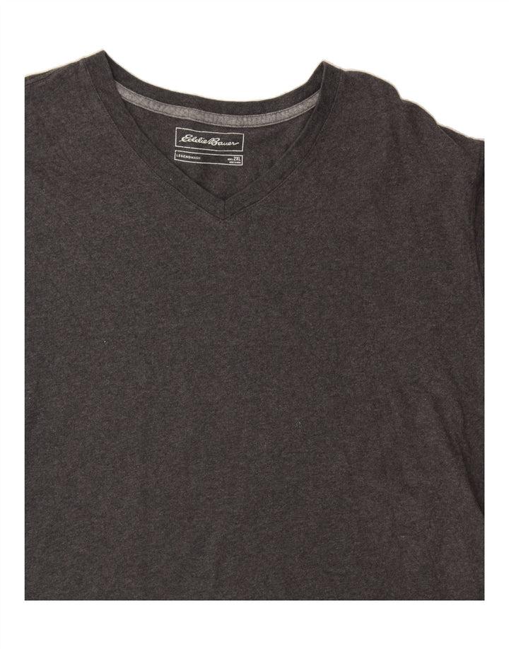 EDDIE BAUER Mens T-Shirt Top 2XL Grey Cotton Vintage Eddie Bauer and Second-Hand Eddie Bauer from Messina Hembry 