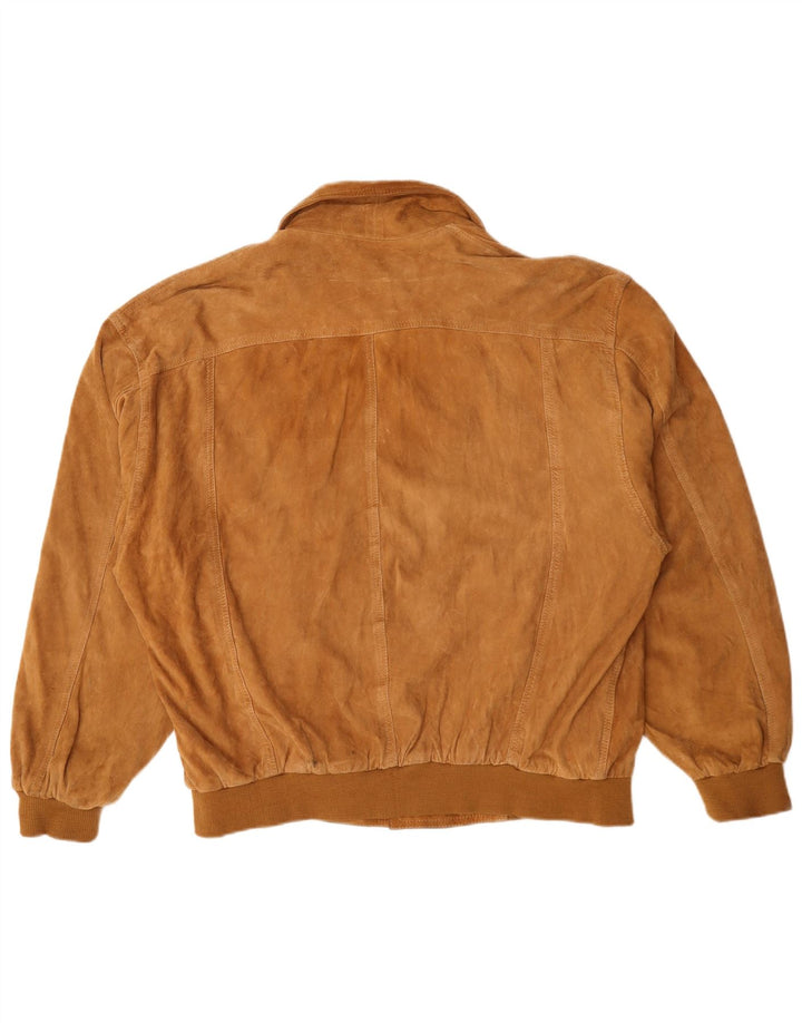 Vintage herre ruskind bomberjakke UK 44 2XL Brun