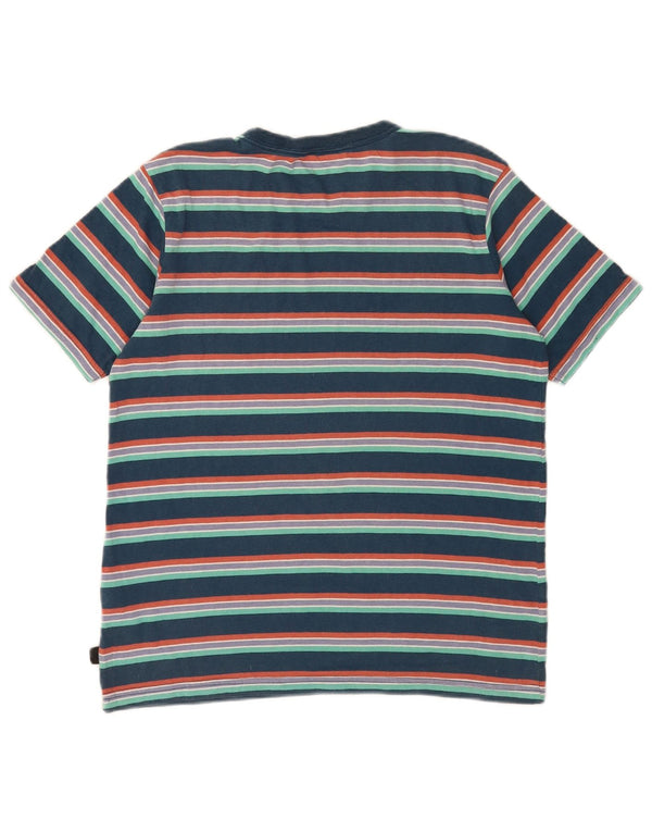 Quiksilver Pige T-Shirt Top 13-14 År Stor Marineblå Stribet