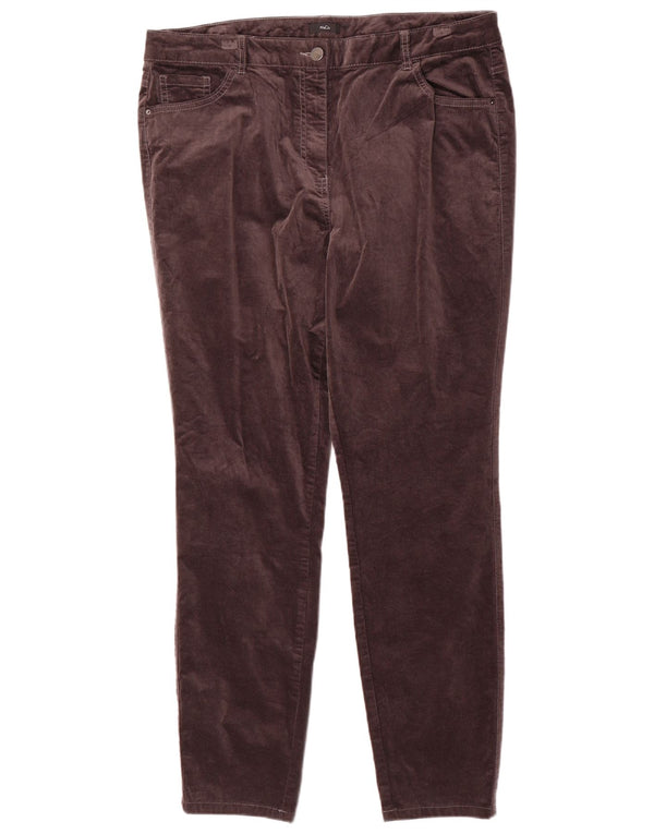 M&Co Dame tilspidsede Casual Bukser UK 18 XL W36 L30 Grå Bomuld