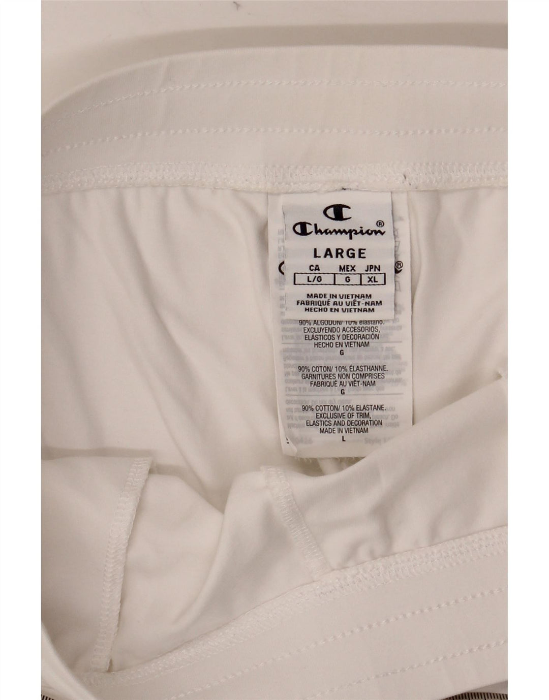 CHAMPION Kvinder grafiske sportsshorts UK 16 Large White Bomuld