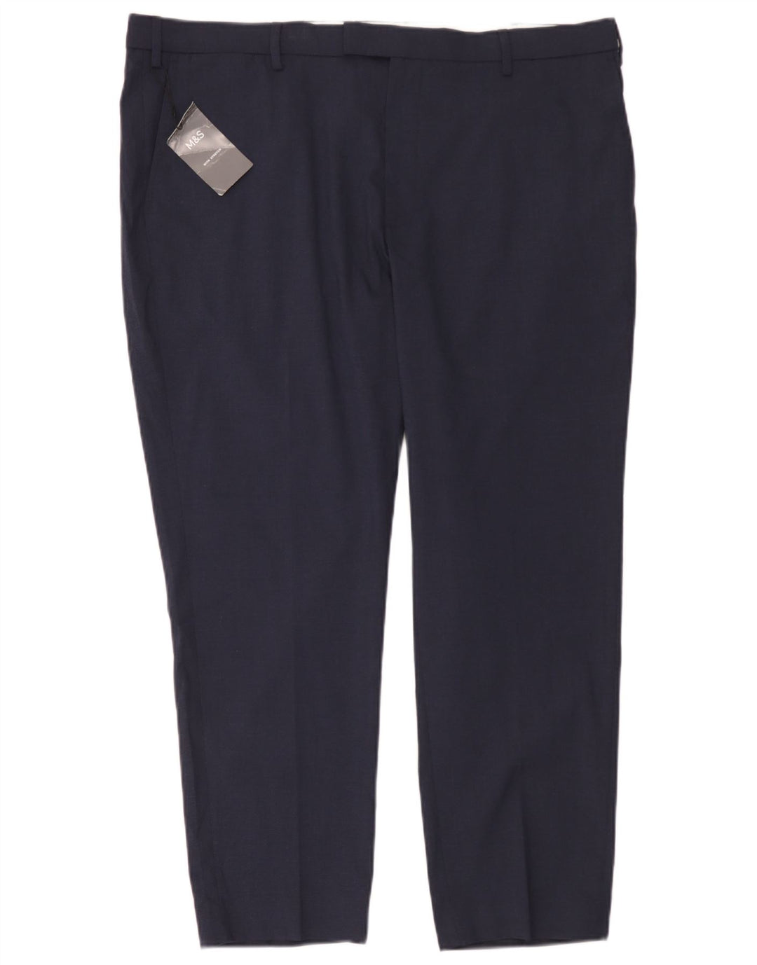 Marks & Spencer Herre Chino Bukser W42 L29 Marineblå Polyester