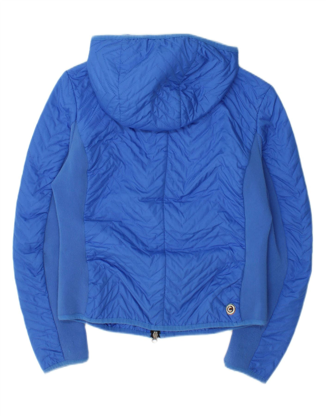 COLMAR Womens Hooded Padded Jacket IT 44 Medium Blue Vintage Colmar and Second-Hand Colmar from Messina Hembry 