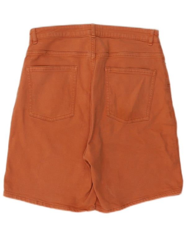 Fat Face Dame Darley Denim Shorts UK 10 Small W30 Orange Bomuld