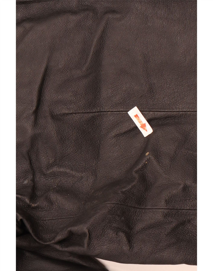 Vintage herre 3-knaps læder blazerjakke UK 38 medium sort læder