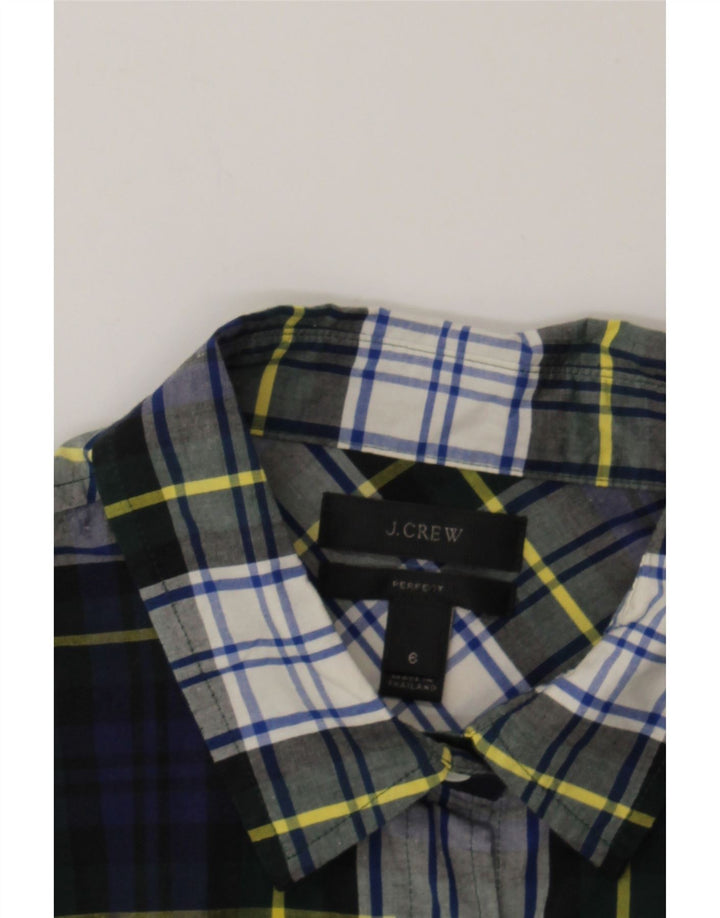J. CREW Womens Shirt US 6 Medium Navy Blue Check Cotton Vintage J. Crew and Second-Hand J. Crew from Messina Hembry 
