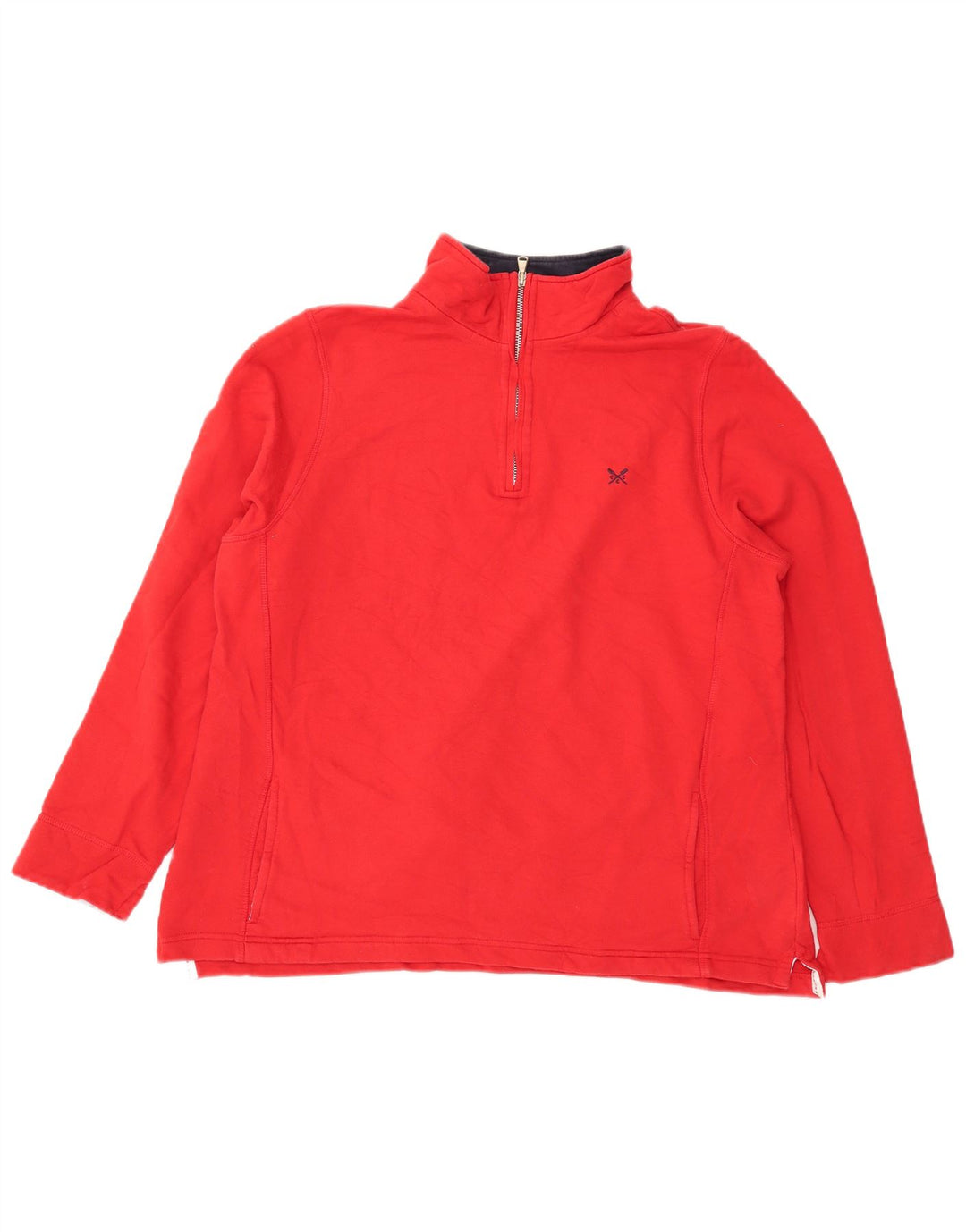 CREW CLOTHING Dame sweatshirt med lynlås i overstørrelse UK 18 XL Rød