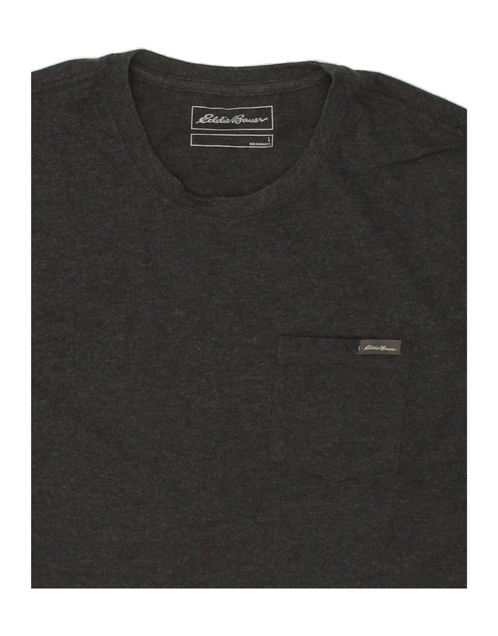EDDIE BAUER Mens T-Shirt Top Large Grey Cotton Vintage Eddie Bauer and Second-Hand Eddie Bauer from Messina Hembry 