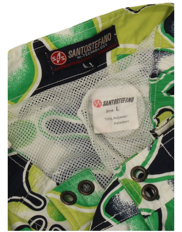 Santo Stefano Badeshorts til mænd, store grønne blomsterpolyester
