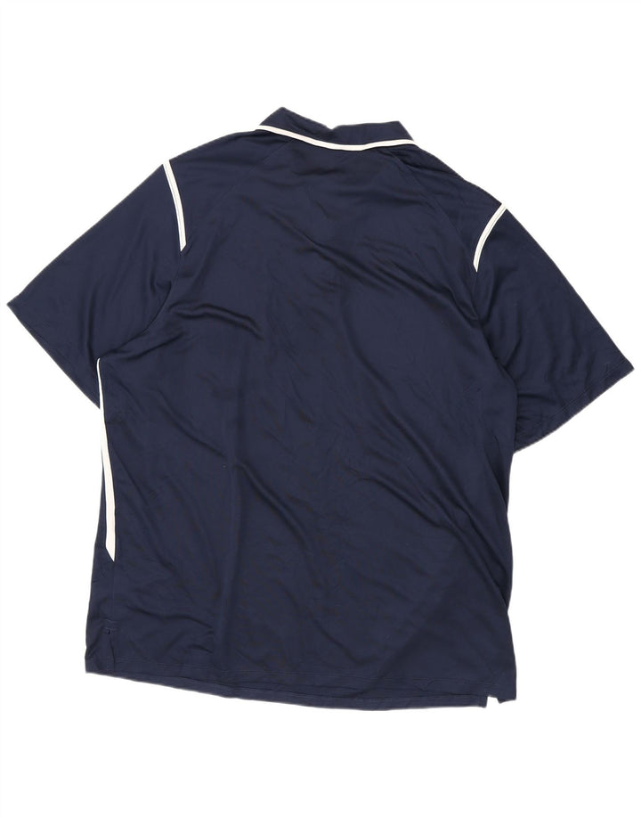 NIKE Mens Big & Tall Polo Shirt 2XL Navy Blue Polyester