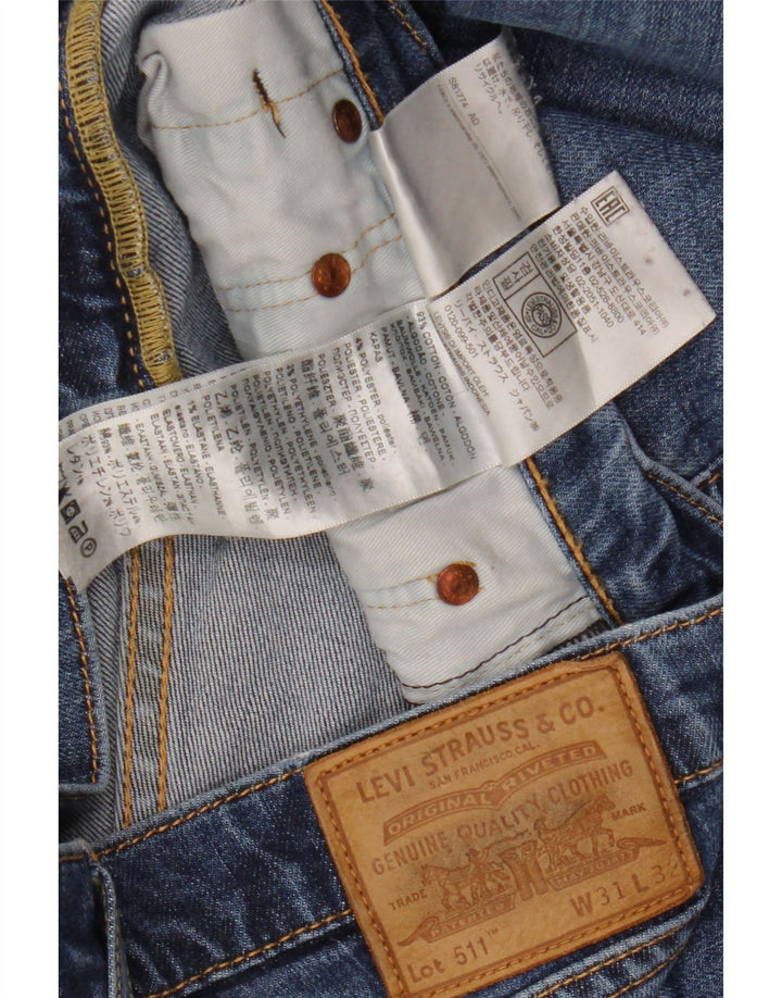 Levi's Herre 511 Slim Jeans W31 L32 Blå Bomuld