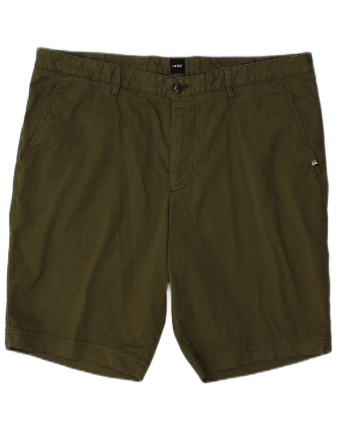 HUGO BOSS Herre Chino Shorts IT 52 XL W36 Khaki Bomuld
