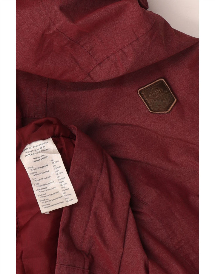 MC Kinley Dame Hooded Windbreaker Jacket UK 18 XL Burgundy Polyester
