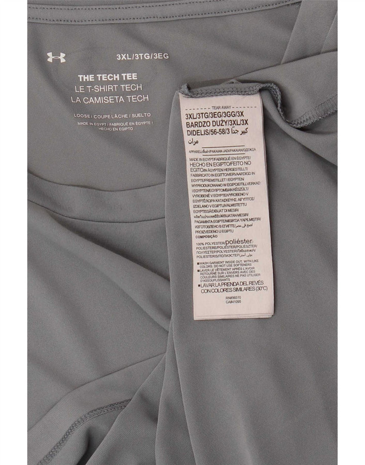 Under Armour Herre Grafisk T-Shirt Top 3XL Grå Polyester